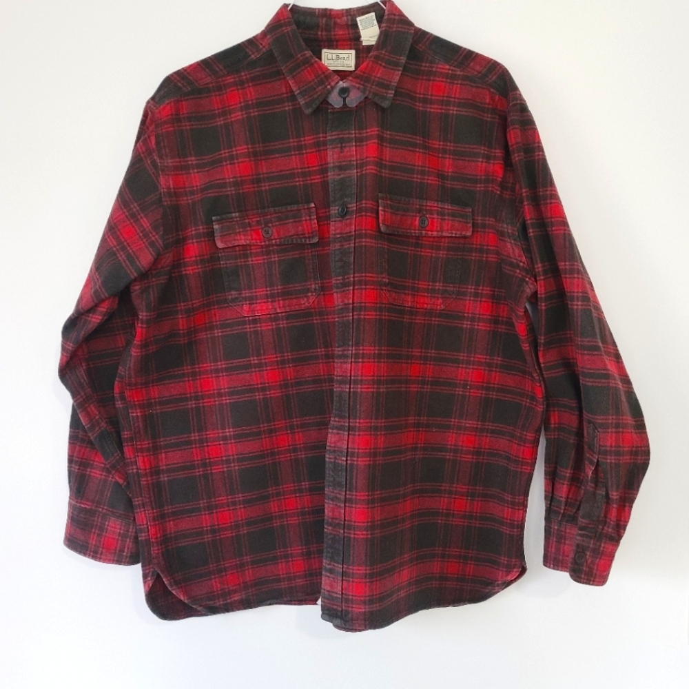 L.L.Bean Men's Flannel Button Down Long Sleeve